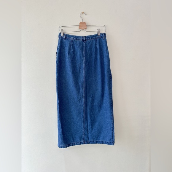 Vintage Denim 100% Cotton Maxi Skirt - Brand “Outline” - Size 8 - Picture 9 of 9